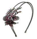 Crystal Flower Headband Resilient Wire Metal Hair Band U86121-0121