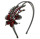 Crystal Flower Headband Resilient Wire Metal Hair Band U86121-0121