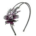 Crystal Flower Headband Resilient Wire Metal Hair Band U86121-0121