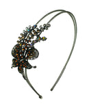 Crystal Flower Headband Resilient Wire Metal Hair Band U86121-0121
