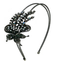 Crystal Flower Headband Resilient Wire Metal Hair Band U86121-0121