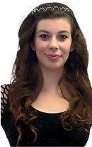 Crystal Headband/Tiara, Crystal White on Light Weight Plastic Black Trim U86010-0206