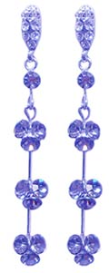 Long Dangle Crystal Earrings - 1A89550-6 screw on