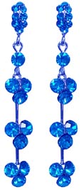 Long Dangle Crystal Earrings - 1A89550-6post