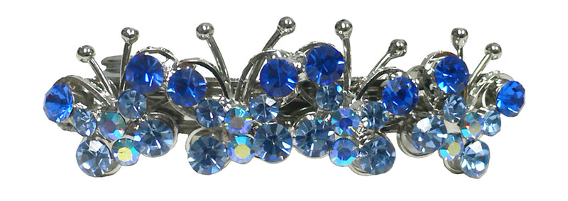 Hair Barrette Mid Size Design of  4 Shimmery Butterflies 5A86750-1