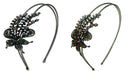 Crystal Flower Headbands in Set of 2, Set of 3, Set of 4 Metal Hair Bands U86121-0121-2-3-4