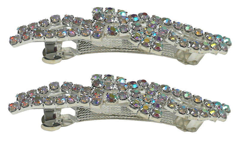 Pair of Barrettes Decked with Sparkling Stones U86420-0927-pr