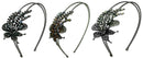 Crystal Flower Headbands in Set of 2, Set of 3, Set of 4 Metal Hair Bands U86121-0121-2-3-4