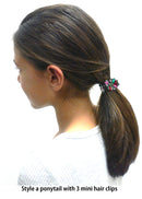 Set of 8 Mini Jaw Clips Colorful Beads and Bling Crystals U864175-0580-8