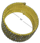 Set of 3&4 Bella Crystal Spiral Bracelets 8 Strands of Crystal Spirals Bridal, Parties 5614-3&4