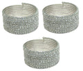 Set of 3&4 Bella Crystal Spiral Bracelets 8 Strands of Crystal Spirals Bridal, Parties 5614-3&4