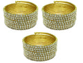 Set of 3&4 Brand JCGY Crystal Spiral Bracelets 8 Strands of Crystal Spirals Bridal, Parties 5614-3&