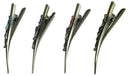Bella Set of 4 Flower Alligator Clips Beakclips Duckbill Hairclips YY86155-1-4