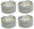 Set of 3&4 Brand JCGY Crystal Spiral Bracelets 8 Strands of Crystal Spirals Bridal, Parties 5614-3&