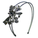 Crystal Flower/Ribbon Headband Metal Wire Hair Band GL86801-HB4