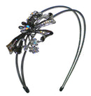 Crystal Flower/Ribbon Headband Metal Wire Hair Band GL86801-HB4