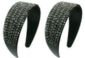 Set of 2 Wide Band Plastic Bling Bling Headband 2" Wide at Center NI86012-24611-2