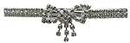 Hair Barrette, Crystals Ribbon