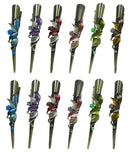 Bella Set of 6 Metal Flower Alligator Beakclips, Duckbill Hairclips YY86155-1-6
