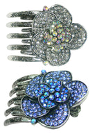 Hclamp104 Bella Metal Claw Clip Flower Hair Clamp Hair Slide 5A86104-1