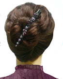 Set of 2 Crystal Metal Alligator Hair Clips Duckbill Hairclips Beak Clips YY86110-1-2