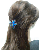 Set of 2 Small Round Metal Hair Claws Colorful and Sparkly U86480-0185-2