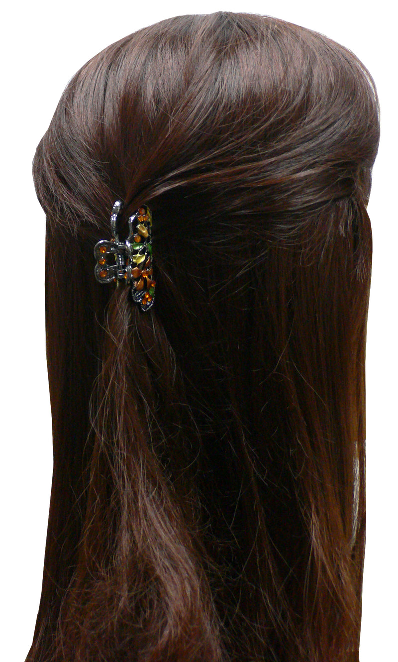 Bella Small Flower Jaw Clip Narrow Opening for Thin Hair Women Girls GL86440-TH1