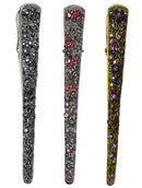 Crystal Alligator Clip with Serrated Saw Tooth Edge for Strong Grip NM86110-2