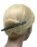 Crystal Alligator Clip Decorated w. Sparkly Stones NM86110-1-6