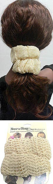 Twist 'n' Twirl Hair Tie for Thick or Thin Hair 79361wfishnet