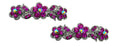 Bella Pair of Small Flower Barrettes for Thin Hair Women and Young Girls U86250-1338