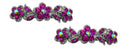 Bella Pair of Small Flower Barrettes for Thin Hair Women and Young Girls U86250-1338