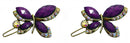 Bella Pair of Small Butterfly Barrettes Snap Clips for Thin Hair, Young Girls LPW86250-2