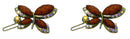 Bella Pair of Small Butterfly Barrettes Snap Clips for Thin Hair, Young Girls LPW86250-2
