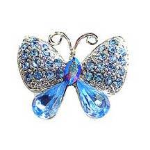 Mini light sapphire crystal butterfly NM84400-2sap