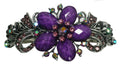 Bella Large Barrette with Beads and Crystals for Thick Hair #0052