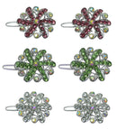 BsnapClipMed Bella Medallion Barrettes Snap Clips for Thin Hair or Young Girls U86350-1719