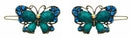 Crystal Butterfly Barrettes Snap Clips for Thin Hair Young Girls LPW86250-3