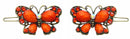 Crystal Butterfly Barrettes Snap Clips for Thin Hair Young Girls LPW86250-3