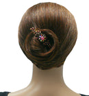 Bella Dozen Pack Med Size Barrettes 1 ea of 12 Shades of Crystals 5A86600-1-D