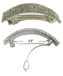Bella Large Rectangular Bar Barrette Crystal French Clip Hairclip  U86900-0004