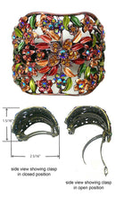 Set of 2 Bella Crystal Flower Hair Holder Barrette for High, Low Ponytail