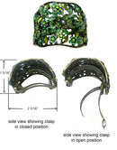 Set of 2 Bella Crystal Flower Hair Holder Barrette for High, Low Ponytail