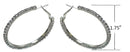 delete Crystal Hoop Earrings Slender Single Row Crystals White Bridal Hoop AD89010-68620