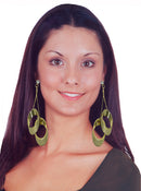 Dangle Earrings in Metalic Royal Gold Tone Shiny Polish Finish AC89700-1