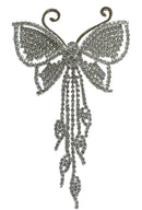 Brand jcgy Crystal White Butterfly Barrette Bridal Barrette Wedding Hairclip AD86014-9050