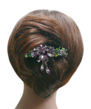 Large Crystal Flower Barrette with Hanging Ornament