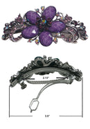 BL53 Bella Combo Set of 3 Large Butterfly/Flower Thick Hair Barrettes 2to3 Style Set-0053-14-52