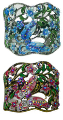 Crystal Butterfly and Flower Hair Holder Barrette