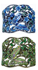 Crystal Butterfly and Flower Hair Holder Barrette